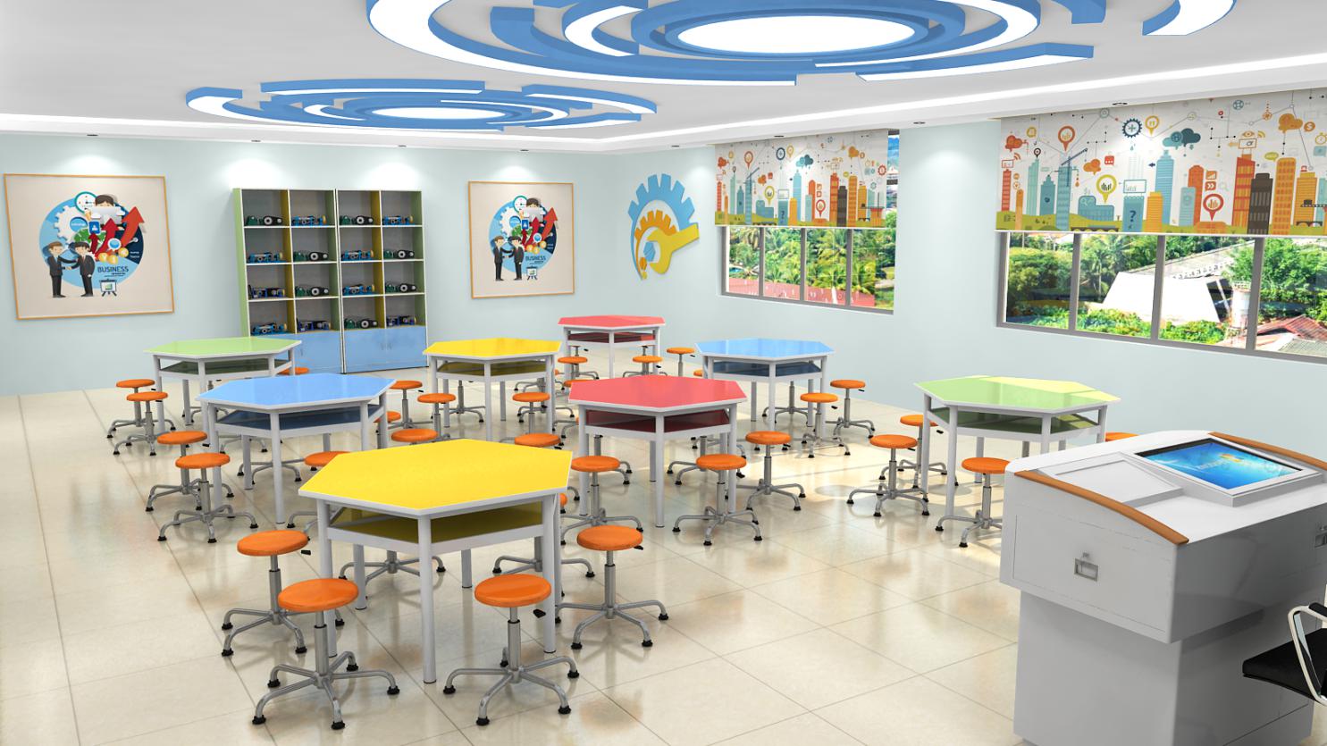 小学功能室建设方案及效果图(科学室、书法室、舞蹈室、绘画室等) - 众平科技