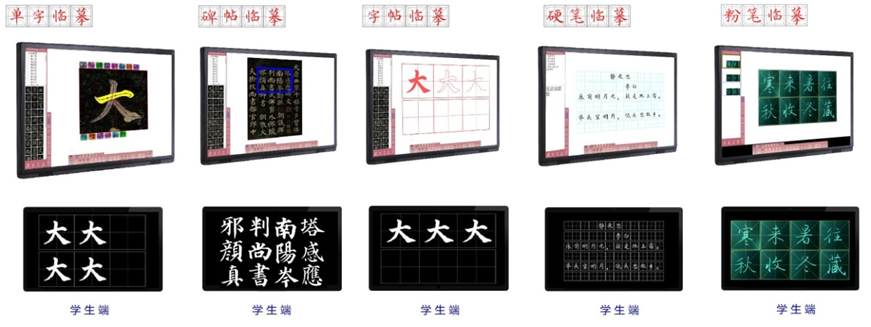三笔字书法临摹教室解决方案（粉笔、钢笔、毛笔书法教室）