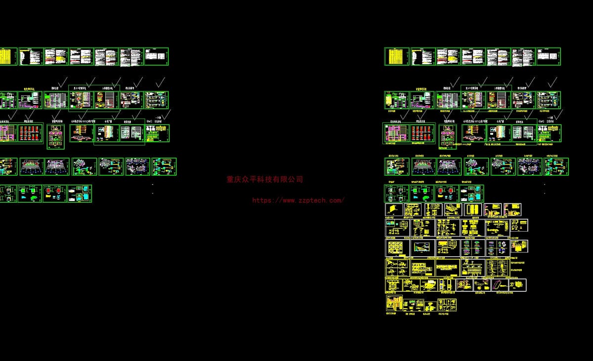 一份详细的办公大楼弱电工程施工设计图（53P、20+系统图）