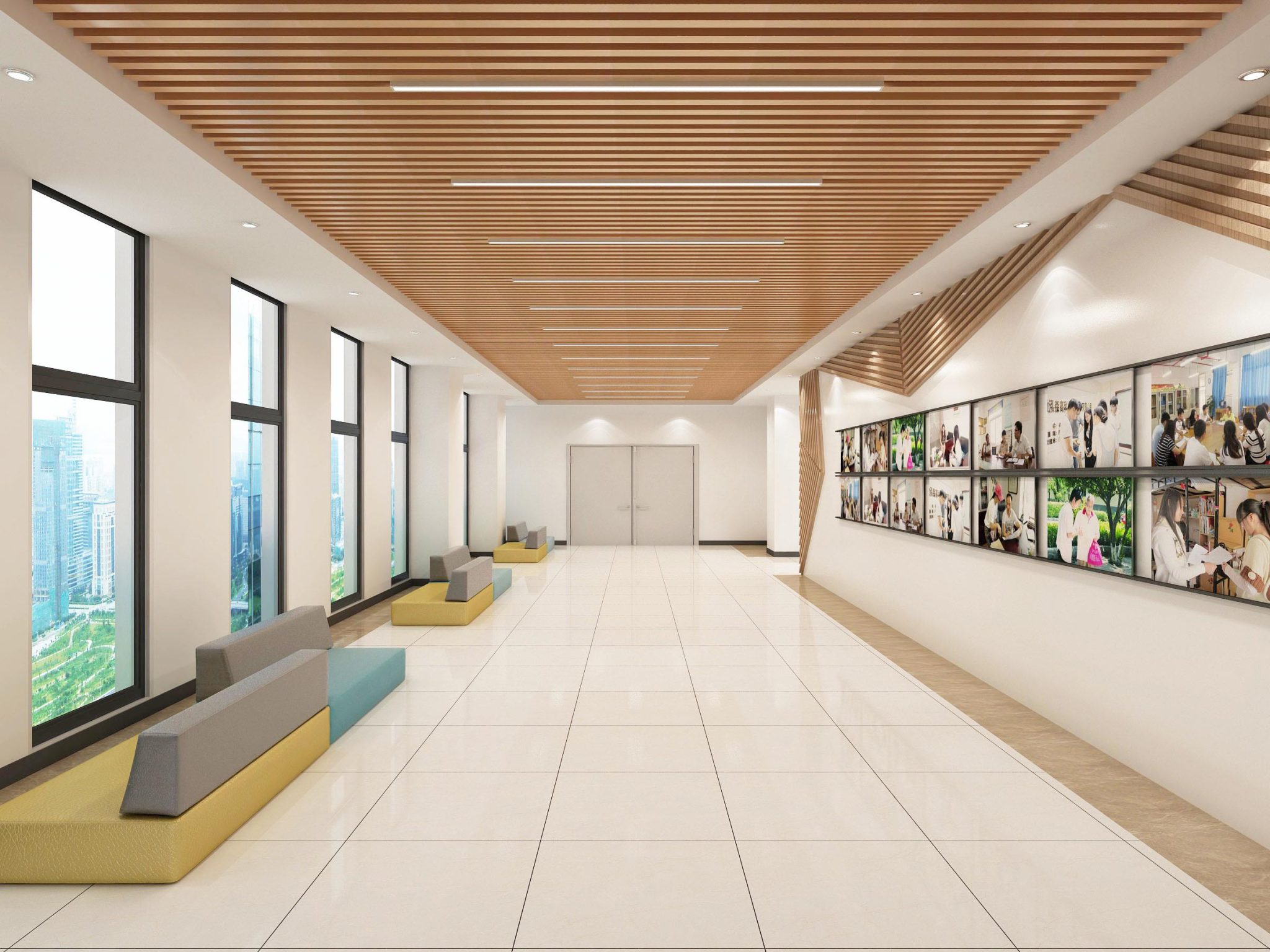 一组精美渲染图：智慧教室、精品教室与校园文化长廊设计参考