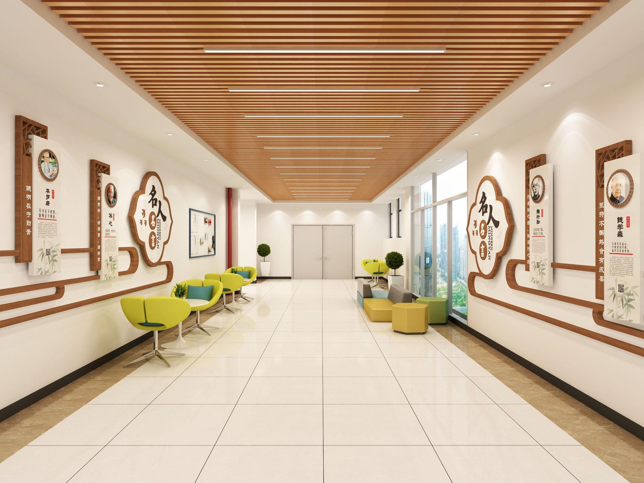 一组精美渲染图：智慧教室、精品教室与校园文化长廊设计参考