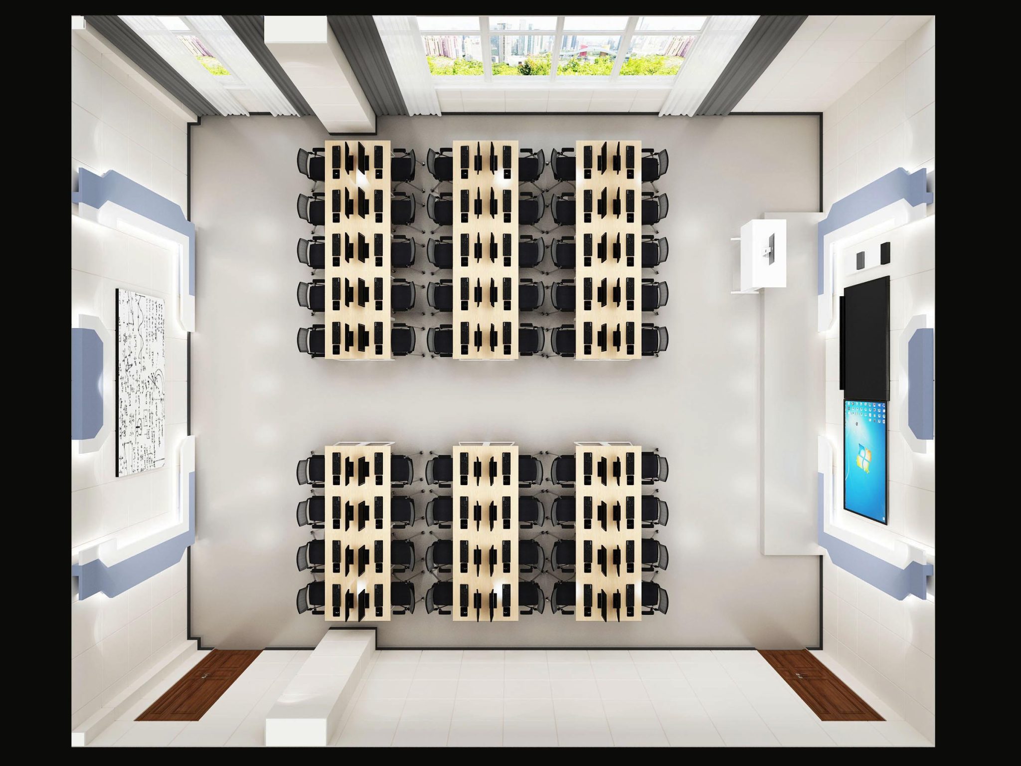 一组精美渲染图：智慧教室、精品教室与校园文化长廊设计参考