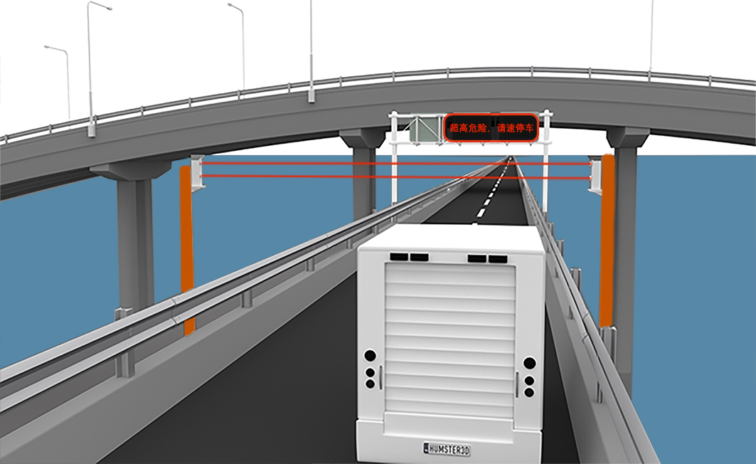 激光对射公路超高超限预警系统方案（交通执法超限预警系统）