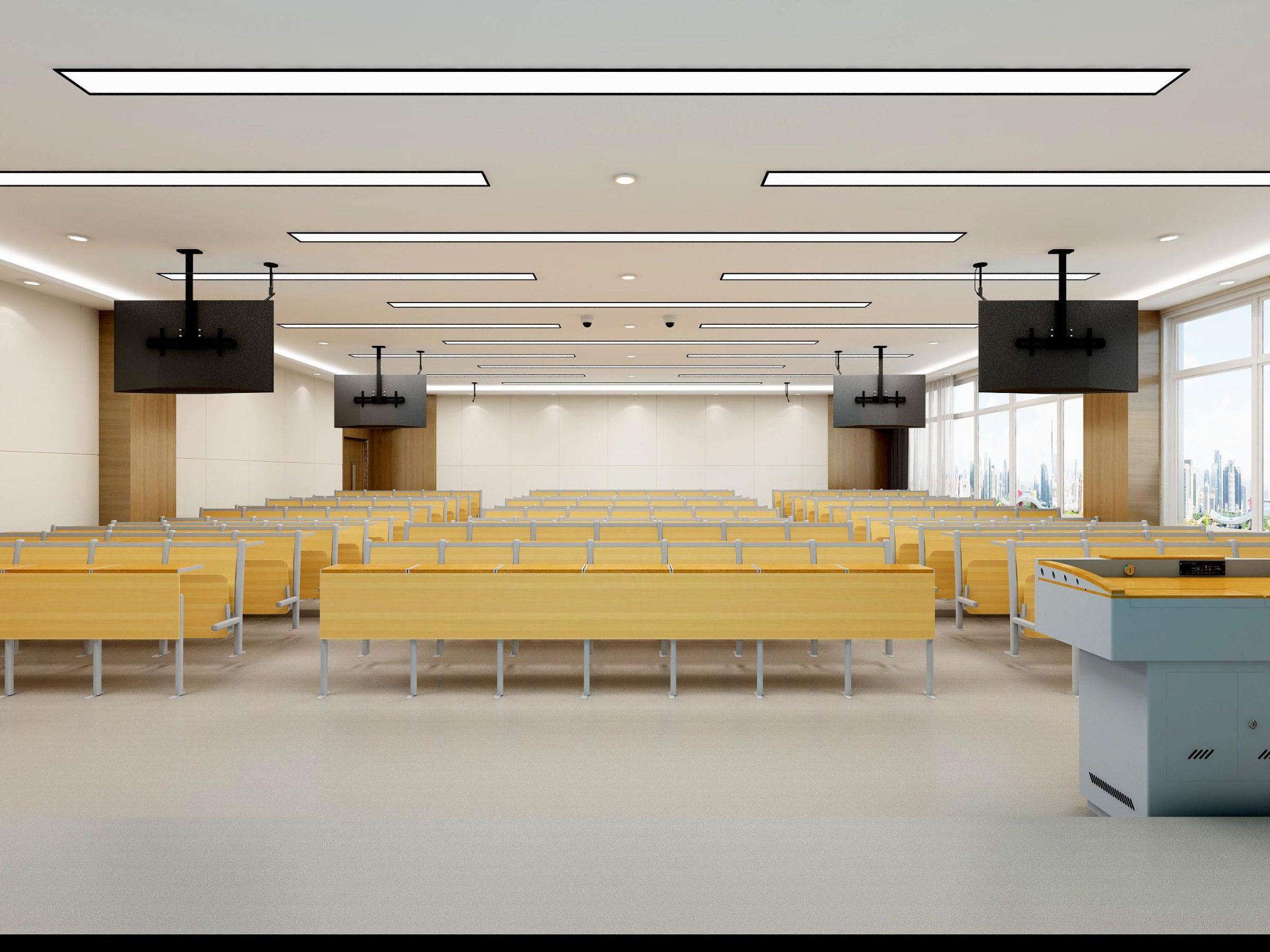 一组精美渲染图：智慧教室、精品教室与校园文化长廊设计参考