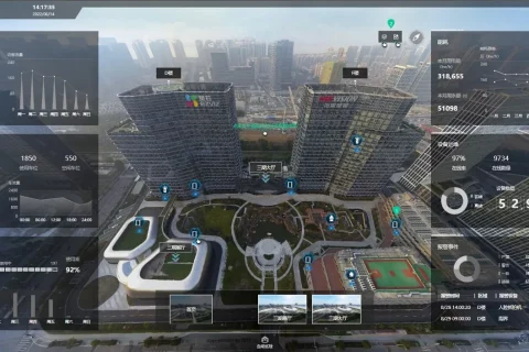 海康威视综合安防系统 VR 数字指挥舱（智慧园区）