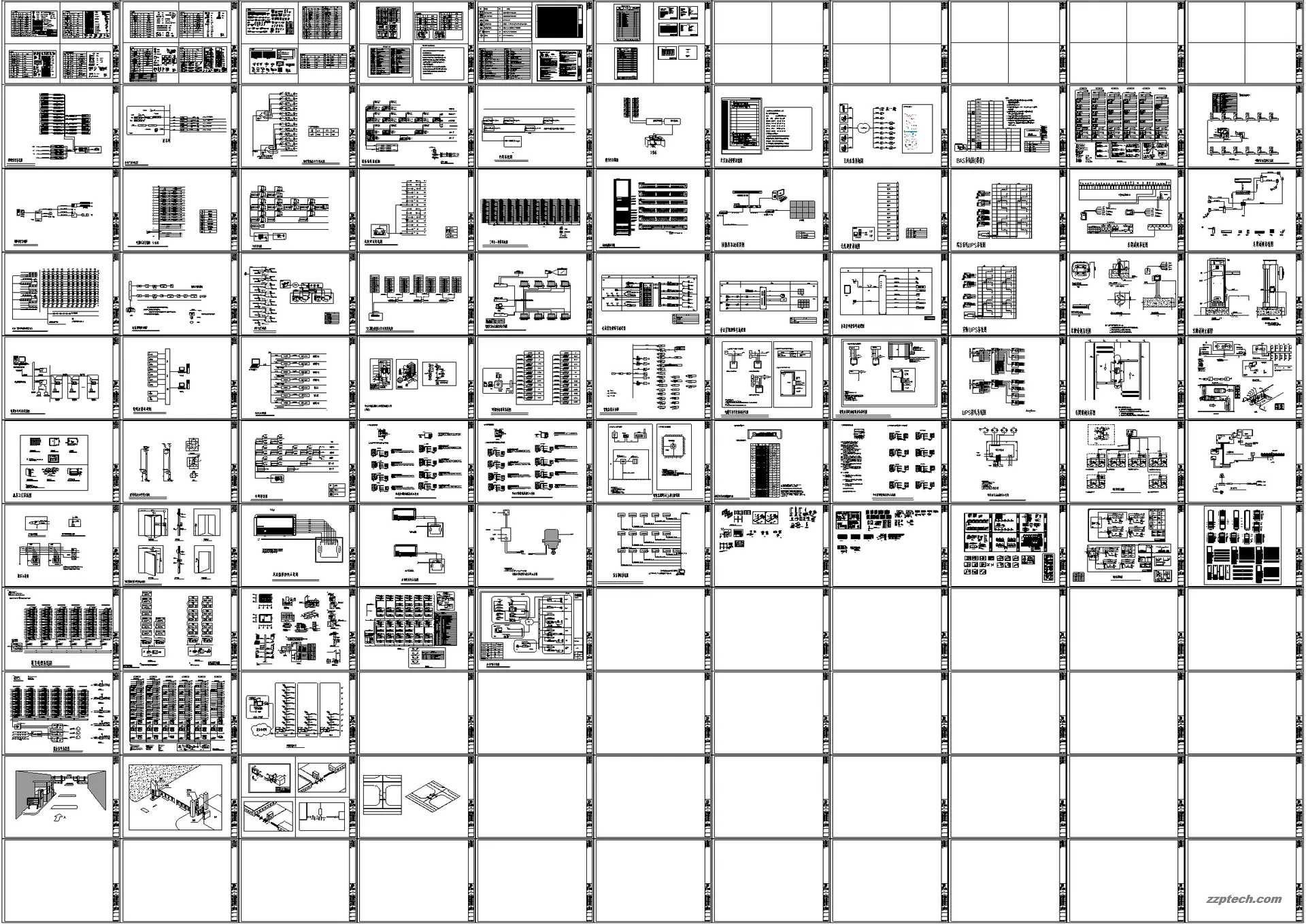 超全智能化系统 CAD 图块与系统图合集(各子系统约 100p)