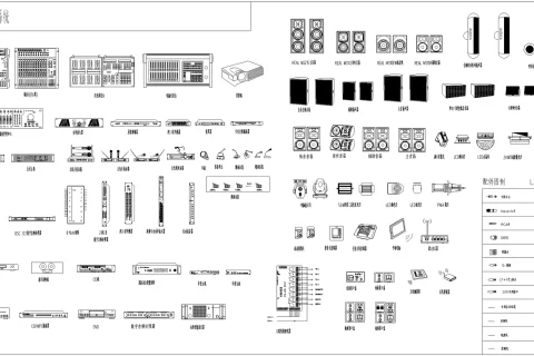 弱电智能化系统 CAD 图例合集（含监控、布线、报警等 11 类）