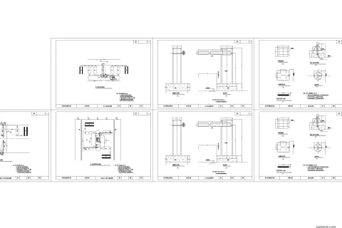 车辆道闸系统设计图（系统图、立面图、接线图和大样图）