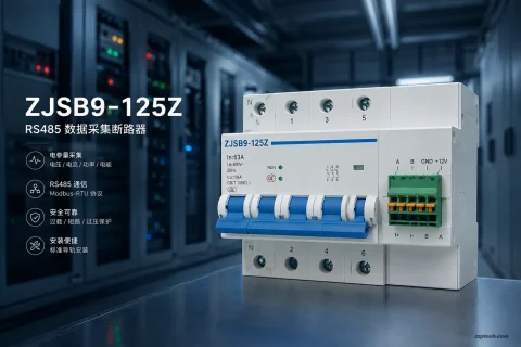 智能断路器 ZJSB9-125Z 系列：RS485 通信，适用于用电监测与远程控制