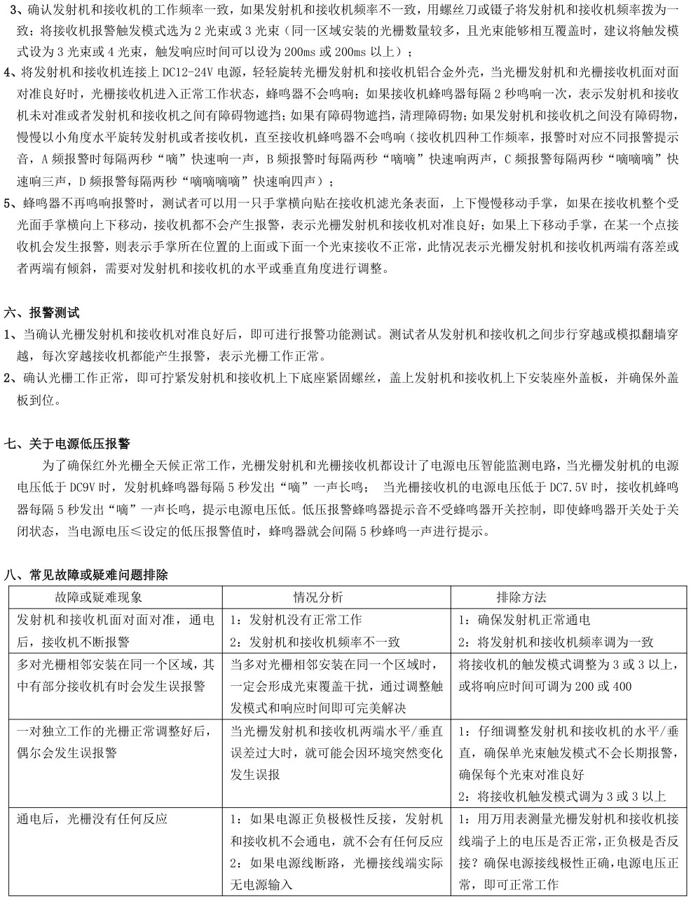 智能红外光栅 ABI 系列:4 至 12 光束周界入侵探测